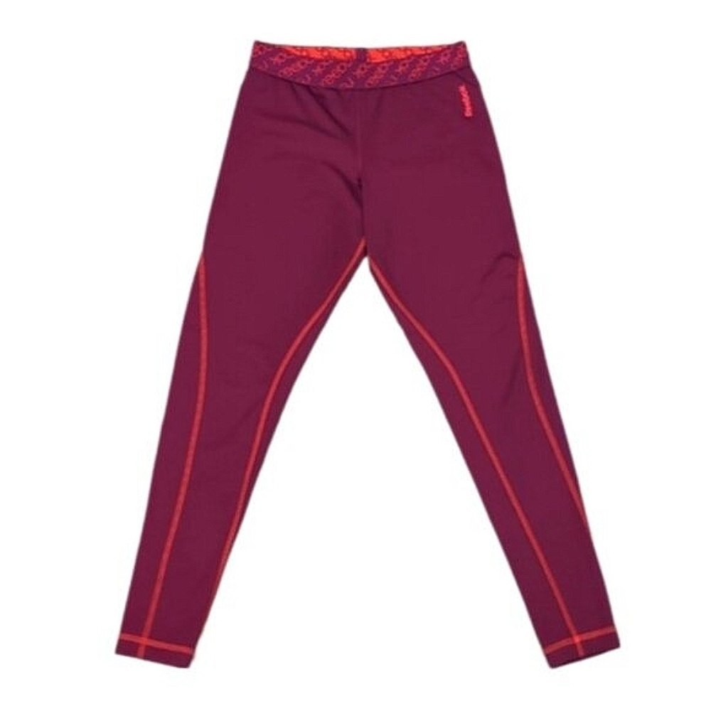 Reebok Athletic Leggings Compression Workout Logo Contour Gym Sporty Size Small